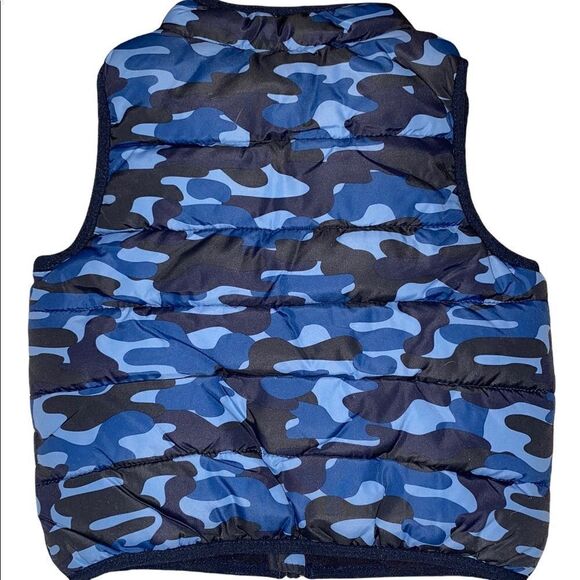 Gymboree Blue Camo Puffer Vest Water Resistant Toddler Boy 12-24 Months NWT - Picture 2 of 5